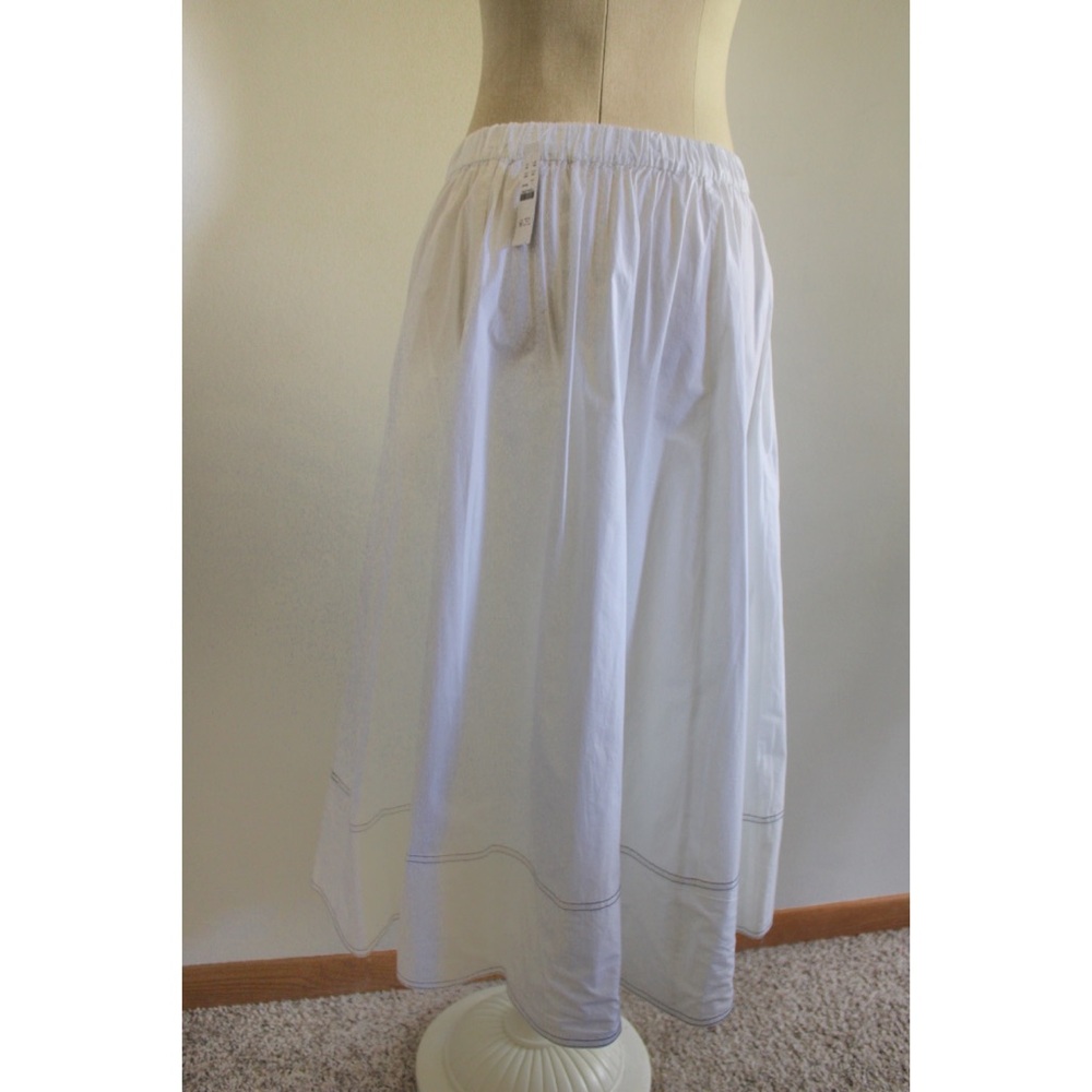 J.Crew NWT Bloggers Favorite Contrast-Stitch Midi Skirt in size 4 27 White - Picture 9 of 12